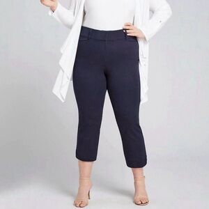 Lane Bryant • The Allie Navy Blue Slim Crop Pants Size 16